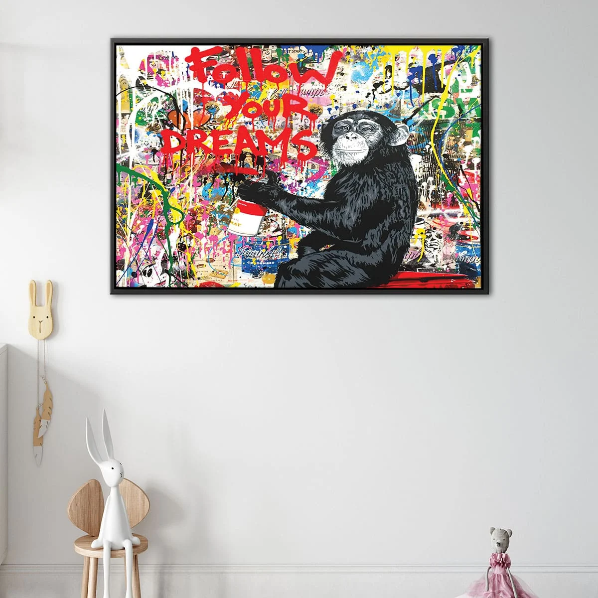 Follow Your Dreams Monkey canvas art