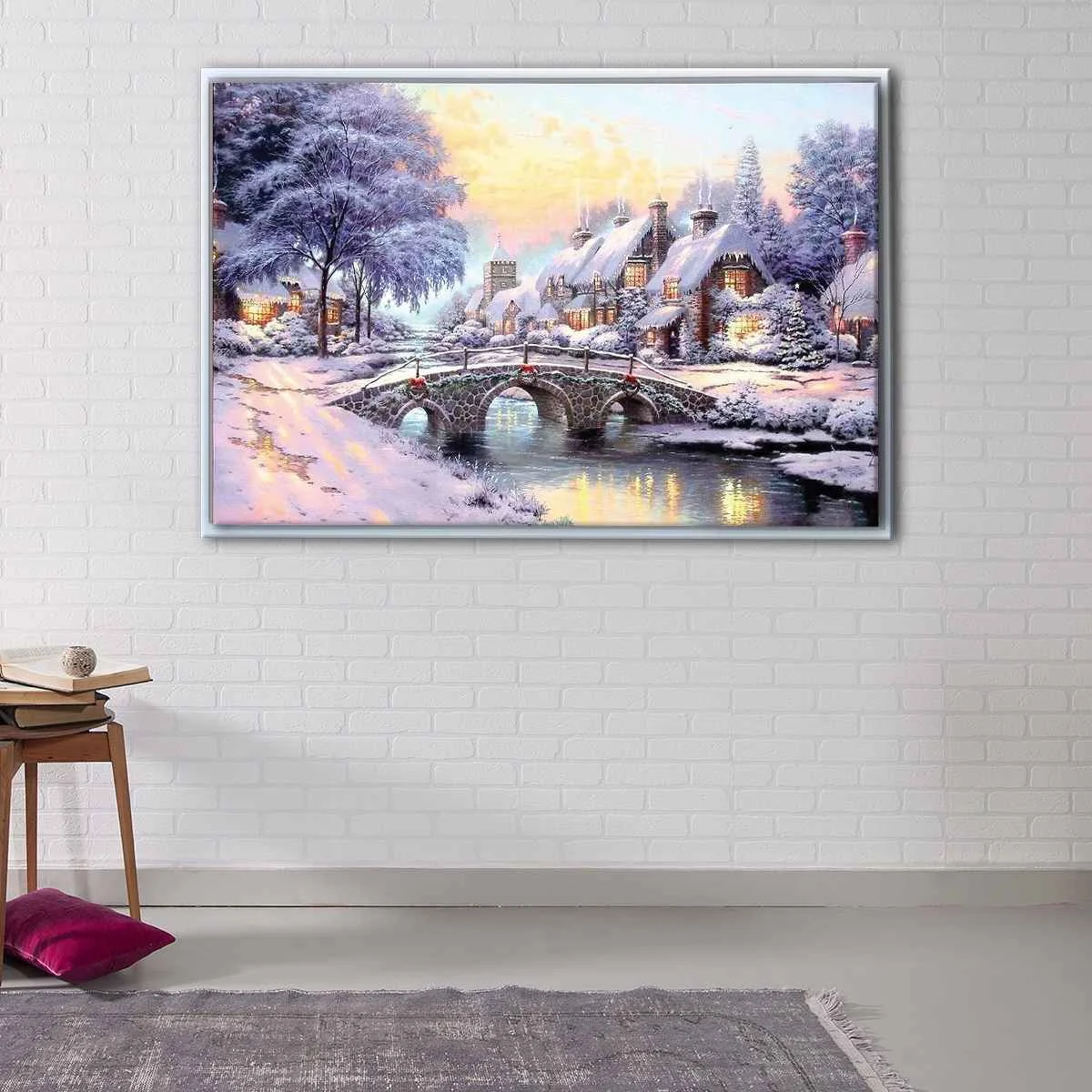 The Cobblestone Christmas canvas art