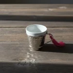 Hand-Hammered Copper and Porcelain Coffee Cup Gift Set - Image 4