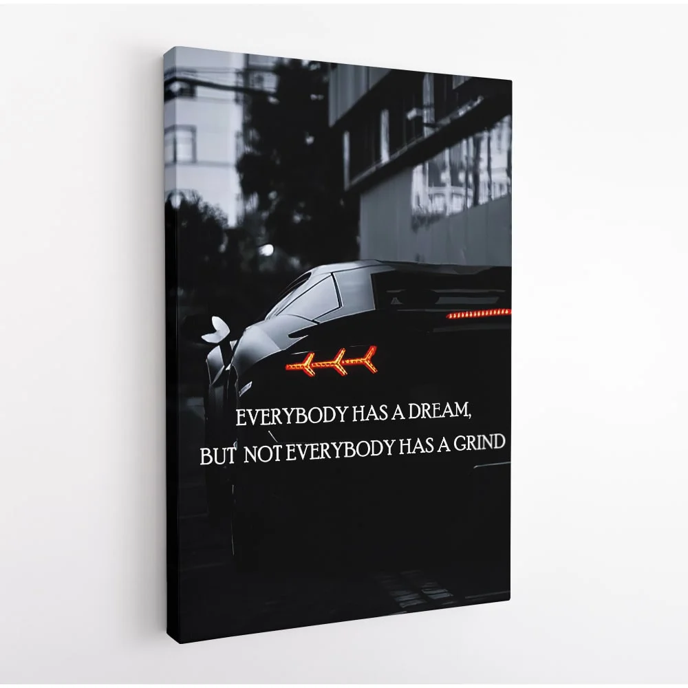 Dream Supercar Quote canvas art
