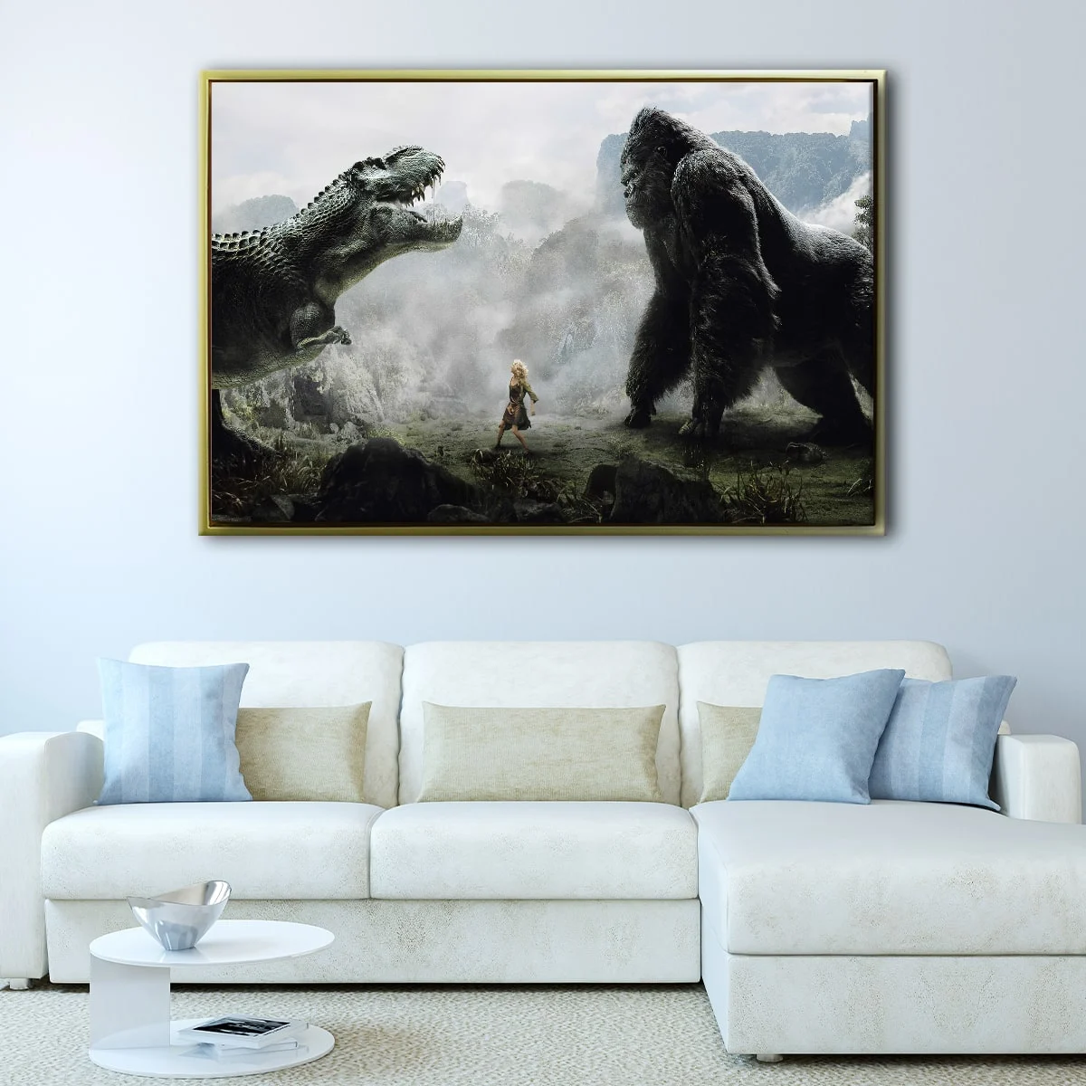 Godzilla vs King Kong canvas art