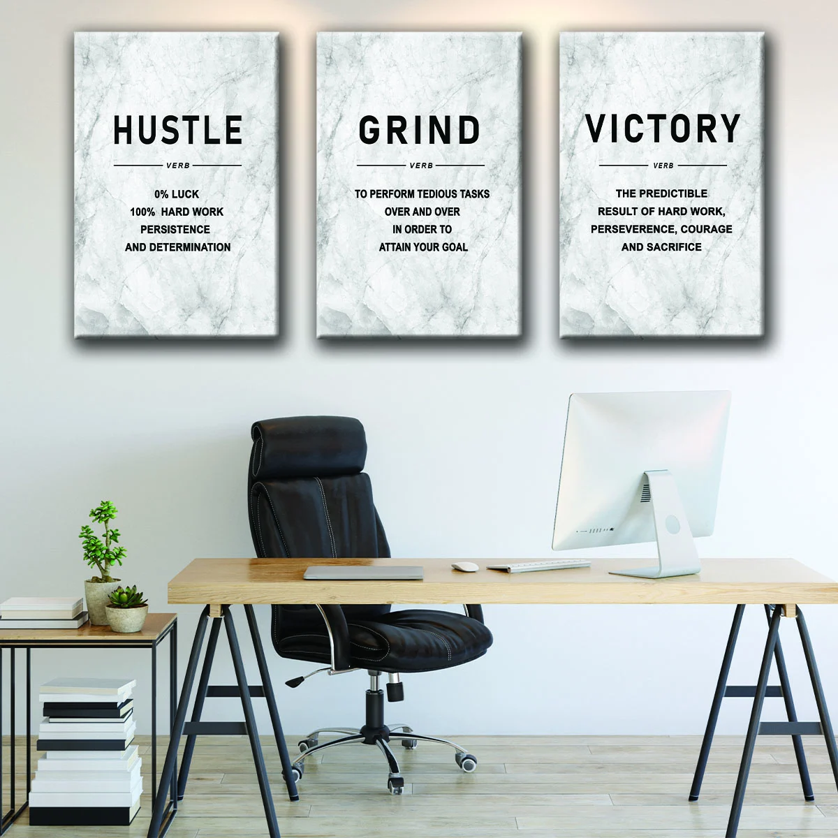 Hustle Grind Victory canvas art
