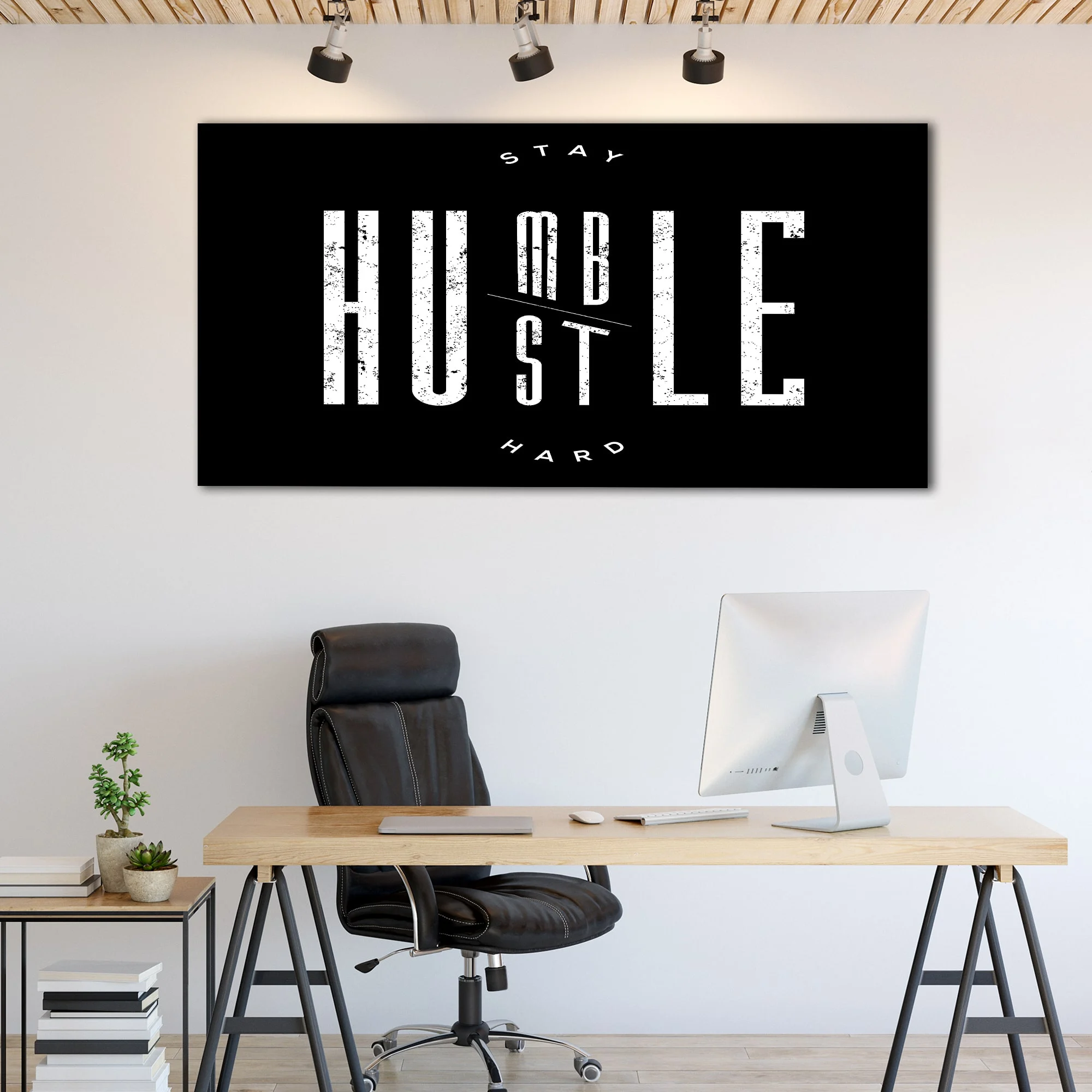 Hustle Hard canvas art