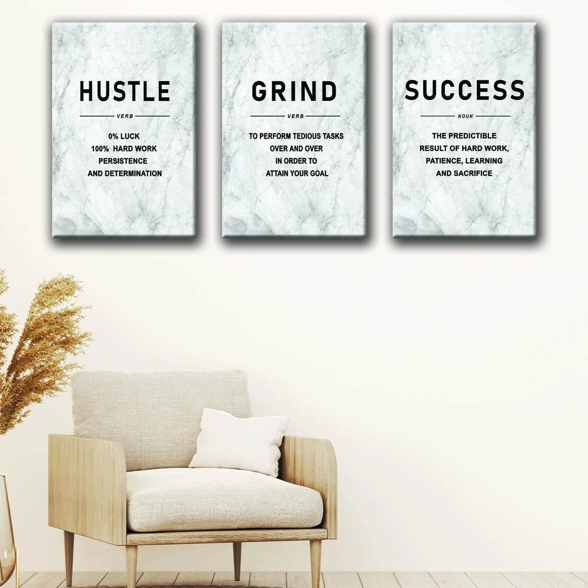 Hustle Grind Success canvas art