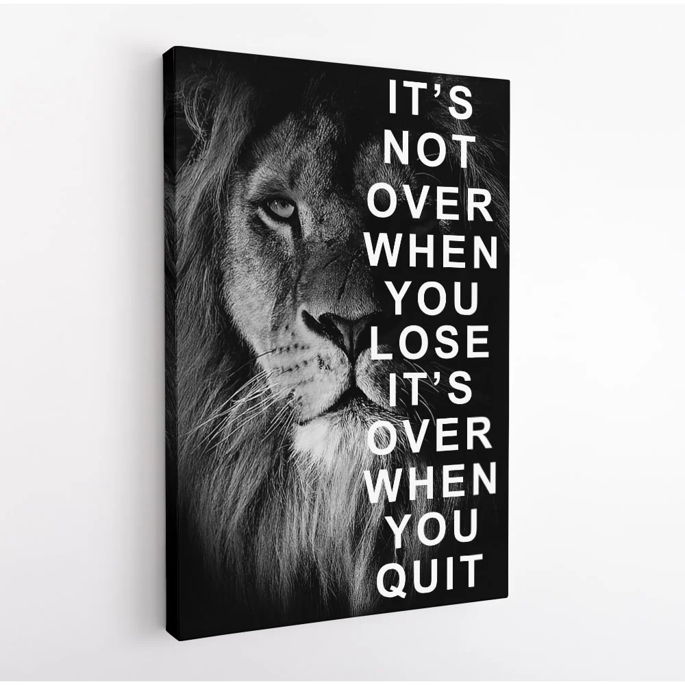 Lion Motivation Quote canvas art