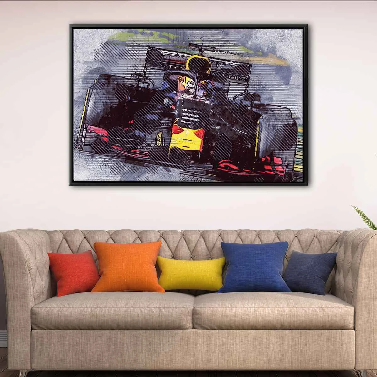 Max Verstappen F1 canvas art
