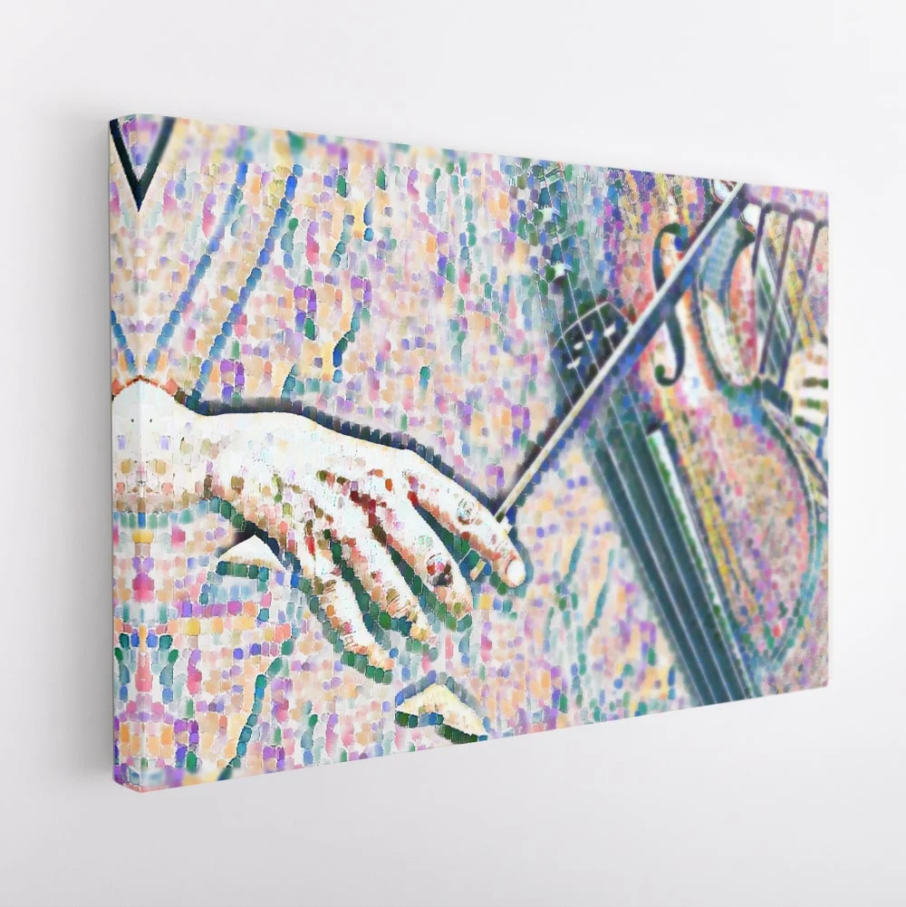 Mosaic Violin canvas art