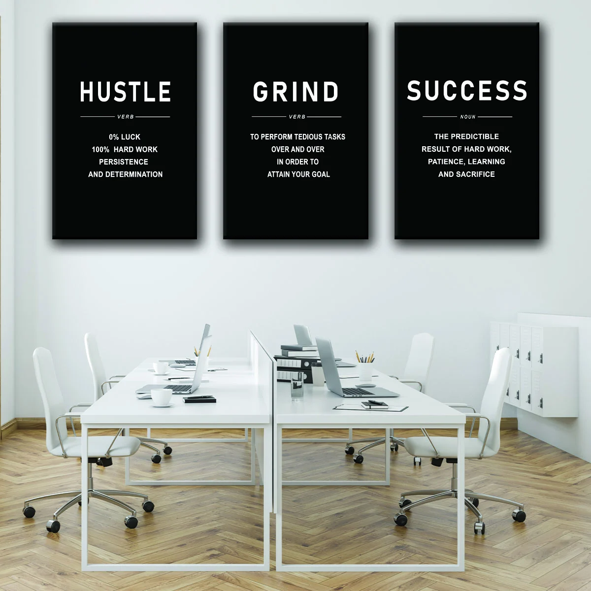 Hustle Motivation canvas art