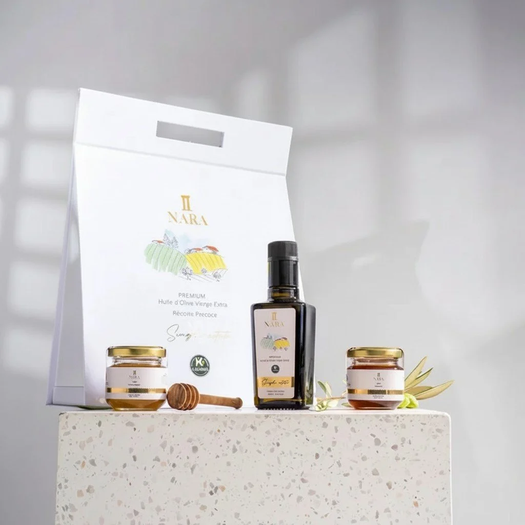 premium-olive-oil-single-estate-orange-blossom-multifloral-honey-gift-set_0 Sweet Gourmet Gift Box - Image 1