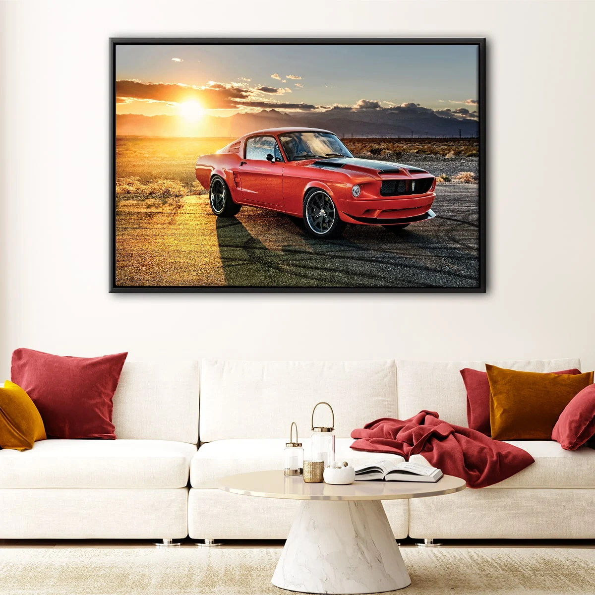 Red Muscle Car canvas art