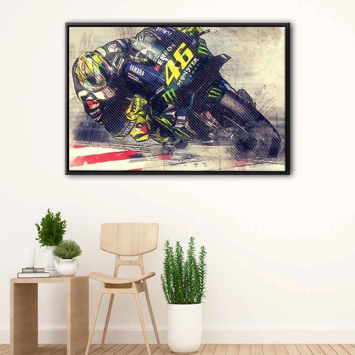 Rossi Motogp canvas art