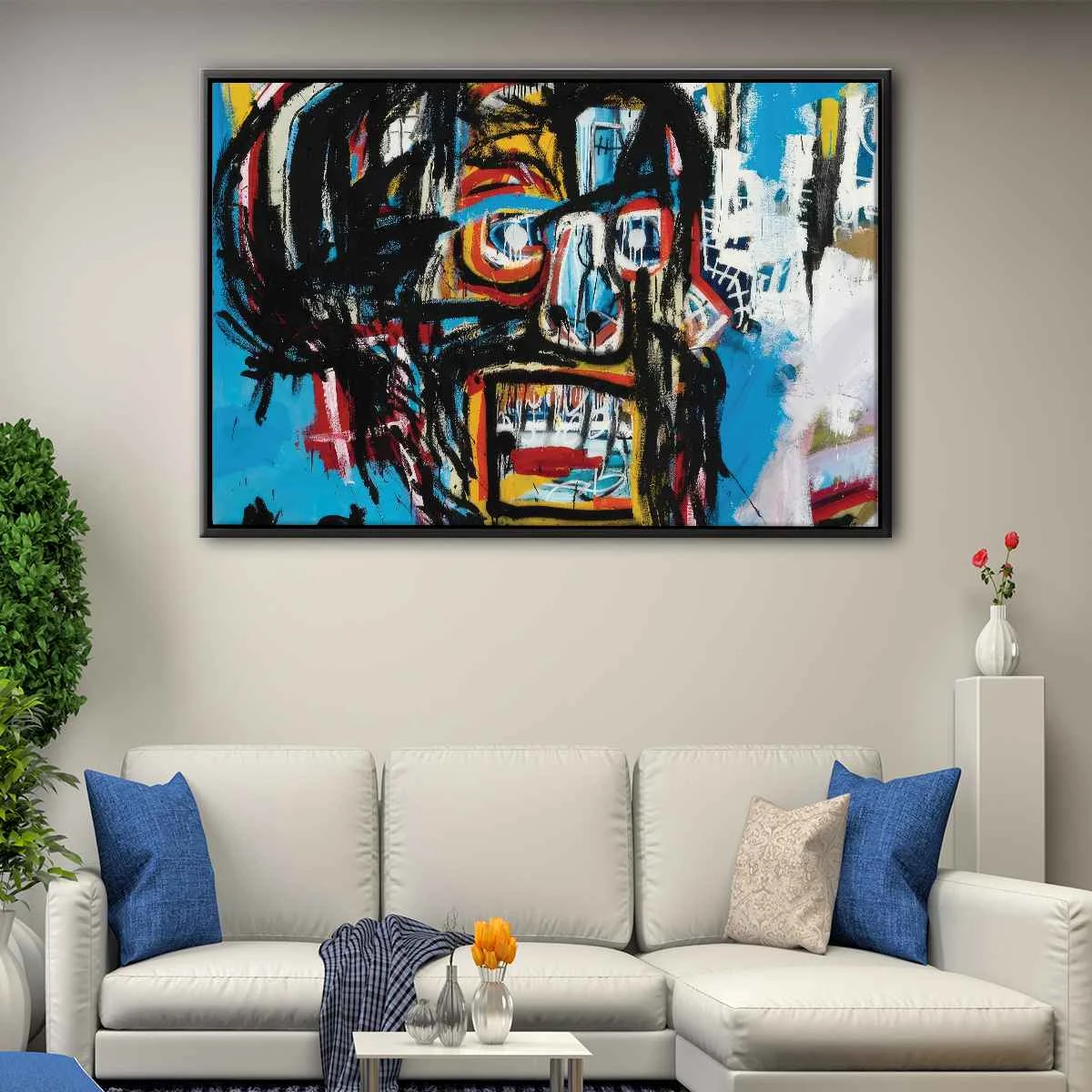 Untitled 1982 Skull Painting canvas art