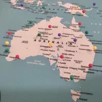 Turquoise Push Pin World Map - Image 10