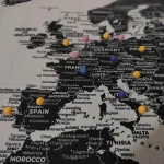 Black & White Push Pin World Map - Image 11