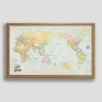 Pacific-Centered Push Pin World Map - Classic Edition - Image 6