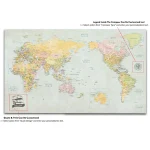 Pacific-Centered Push Pin World Map - Classic Edition - Image 7
