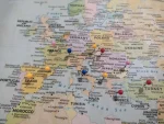 Pacific-Centered Push Pin World Map - Classic Edition - Image 8