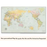 Pacific-Centered Push Pin World Map - Classic Edition - Image 11
