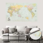Pacific-Centered Push Pin World Map - Classic Edition - Image 5