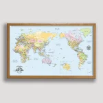 Pacific-Centered Push Pin World Map - Image 5