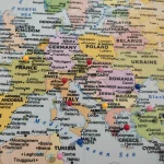 Pacific-Centered Push Pin World Map - Image 7