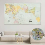 AuthaGraph Push Pin World Map - Classic Edition