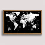 Dark Push Pin World Map - Image 6