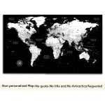 Dark Push Pin World Map - Image 11