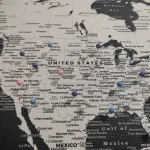 Dark Push Pin World Map - Image 8
