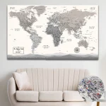 Farmhouse Push Pin World Map - Image 4