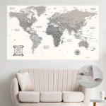 Farmhouse Push Pin World Map - Image 5