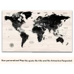 Modern Wood World Map with Push Pins - Image 11