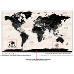 Modern Wood World Map with Push Pins - Image 6