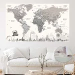 Monuments Push Pin World Map - Image 5