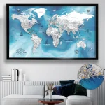 Pirate Push Pin World Map - Image 3