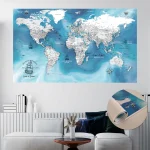 Pirate Push Pin World Map - Image 2
