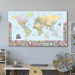 Push Pin World Map With Flags