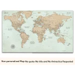 Brown Push Pin World Map - Image 11