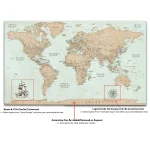 Brown Push Pin World Map - Image 7