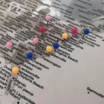 Vintage World Map with Push Pins - Image 6