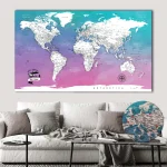 WaterColor Push Pin World Map - Image 4