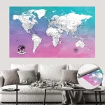 WaterColor Push Pin World Map - Image 5