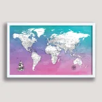 WaterColor Push Pin World Map - Image 6
