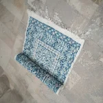 Blue Sheep Wool Bedside Carpet