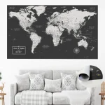 Executive Push Pin World Map - Image 5