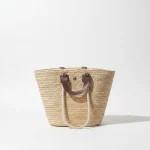 Straw and Leather Handbag - Image 2