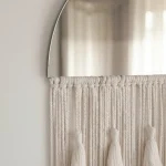 Half-Circle Mirror 50 cm with Macramé Wall Hanging - Image 5