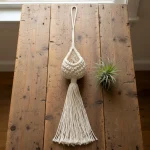 Handmade Macramé Plant Hanger with Tassel - Image 4