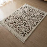 White Sheep Wool Bedside Carpet - Image 3