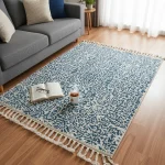Blue Sheep Wool Carpet - Image 4